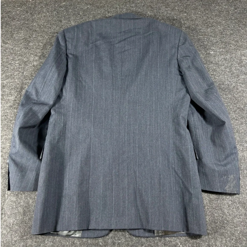 Christian Dior Monsieur Blazer Jacket Mens 40L Grey Pinstripe Wool Preppy Office